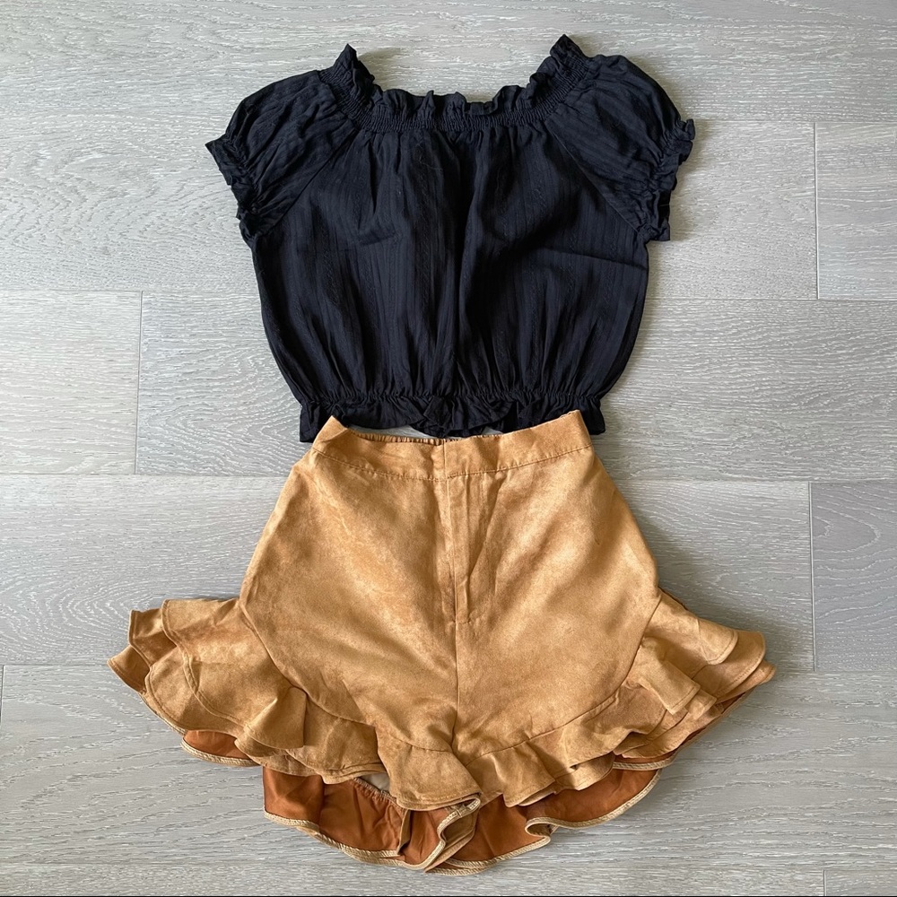 Crop top and high waist summer set❤️‍🔥